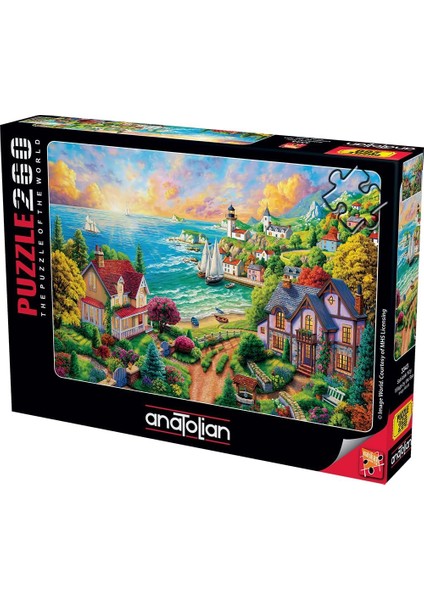 Puzzle - Sahildeki Köy / 260 Parça Puzzle, #3343
