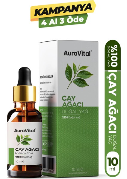 Çay Ağacı Yağı 10 ml % 100 Saf ve Doğal