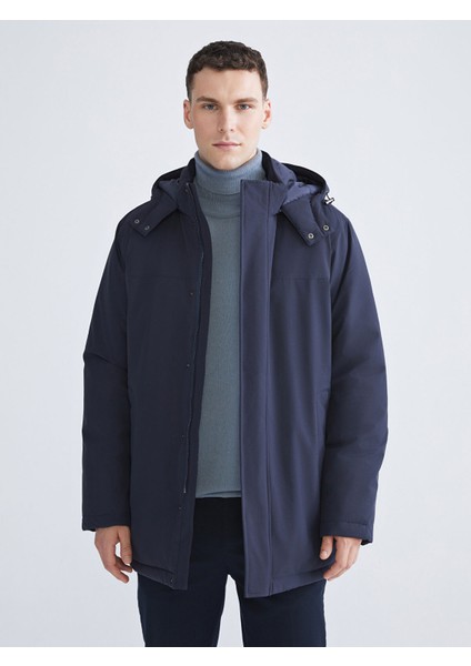 Yeni Sezon Standart Kalıp Kapüşonlu Erkek Mont