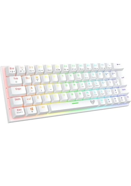 Runner Ful Rgb Mekanik Gaming Oyuncu Klavyesi Blue Switch Q Beyaz