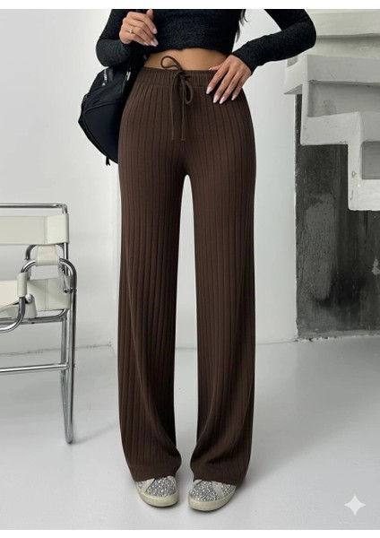 Sptrns Fitilli Şardonlu Pantolon Kahve A4058 (Beden: M)