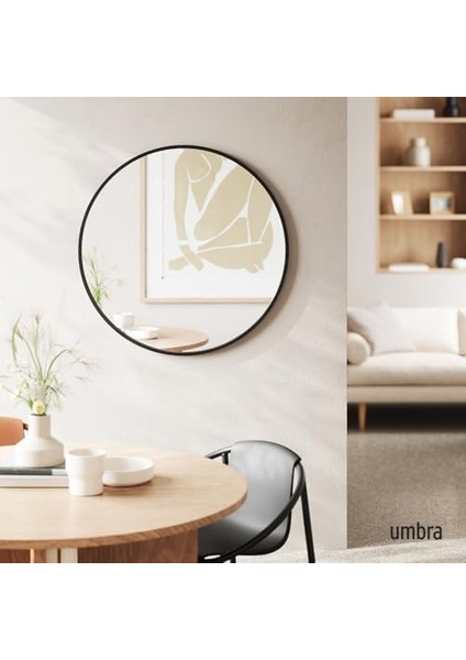 Hub Duvar Aynası, Koridor,, Oturma Odası ve Daha Fazlası Için Yuvarlak Ayna, Siyah, 94 cm Çap fiyatları