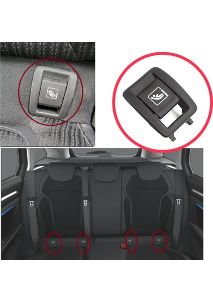 Renault Megane Mk4 2015-ON 4/5 Kapı Için 1 Adet Arka Çocuk Koltuk Emniyet Isofix Kapağı Plastik Tapa fırsatları