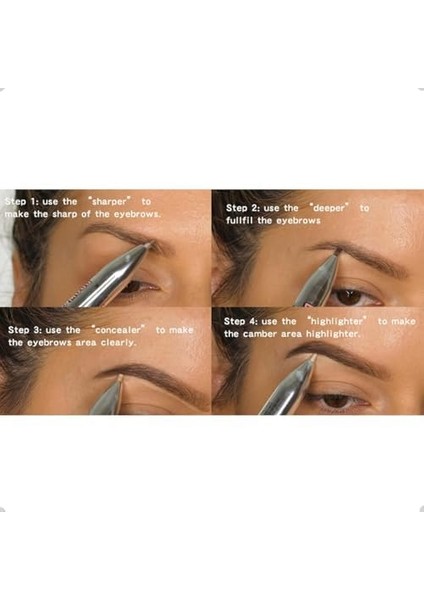 Aputue 4'ü 1 Arada Kaş Kalemi, Su Geçirmez Kaş Kontür ve Aydınlatıcı Kalem, Uzun Süreli Doğal Kaş Kalemi, Kadınlar ve Kızlar Için Göz Makyajına Uygun (Siyah Kahverengi) fiyatları