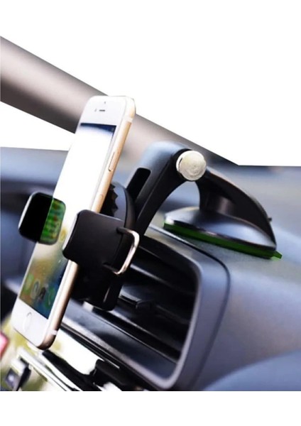Teknosepetim Araç Içi Telefon Tutucu Jel Vantuzlu Torpidoya Cama Yapışabilen 360 Derece Dönerli Ayarlanabilir
