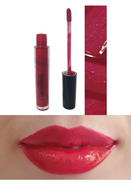 Edwol Make Up Likit Işıldayan Parlak Kırmızı Ruj