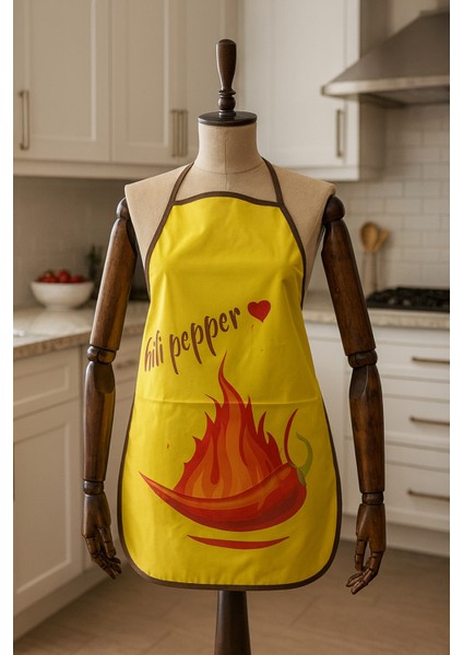 Dijital Baskılı Su Sıvı Geçirmez Leke Tutmaz Mutfak Önlüğü