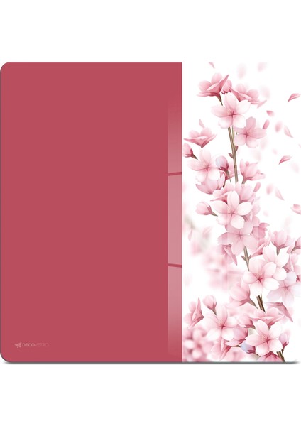 Cam Kesme Tahtası ve Sunumluk Kare Vintage Pink Flowers 30X30 cm fiyatları