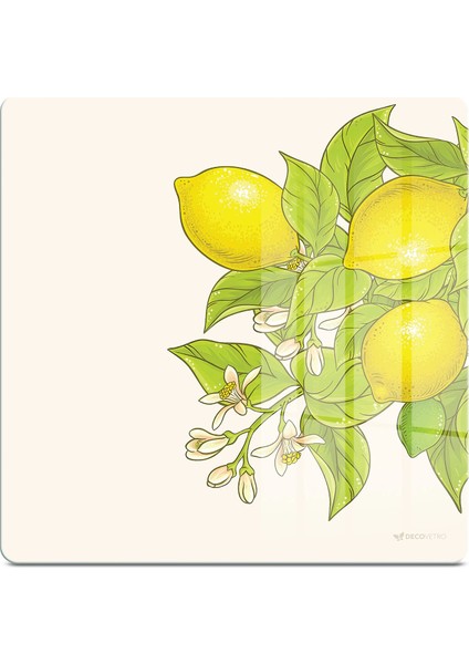 Cam Kesme Tahtası ve Sunumluk Kare Vintage Lemon 30X30 cm fiyatları