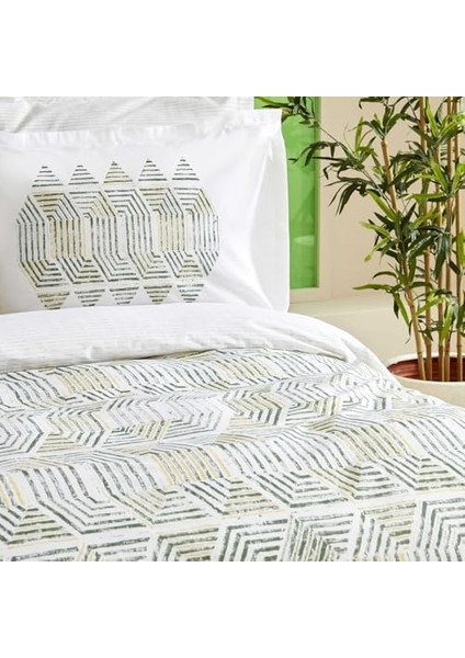 JENIK%100 Pamuk Tek Kişilik Nevresim Takımı Yeşil modelleri