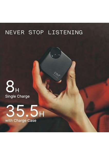 Cmf Buds 2A Kablosuz Kulaklıklar 2025 Yeni Aktif Gürültü Önleyici 42DB Hibrid Anc Bluetooth Kulaklıklar, Büyük Bas Için 12.4mm Dinamik Sürücü, 4 Mikrofon Temizle Aramalar,,, Turuncu modelleri