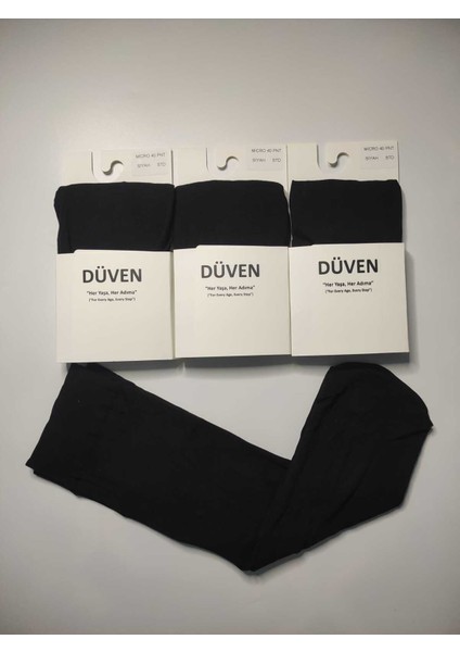 Mat Dokulu 40 Den Orta Kalın Mus Siyah 3'lü Dizaltı Pantolon Çorap modelleri