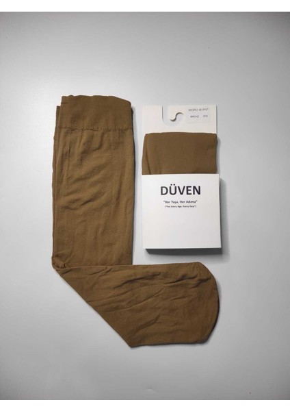 Mat Dokulu 40 Den Orta Kalın Mus Bronz Dizaltı Pantolon 2'li Çorap fırsatları