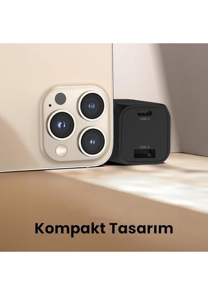 35W Gan Usb-C + Usb-A Şarj Aleti & Pps Uyumlu Pd Qc4.0 Type-C Hızlı Şarj Cihazı fiyatları