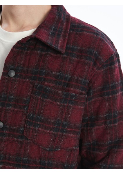 Yeni Sezon Regular Fit Uzun Kollu Ekose Erkek Gömlek Ceket modelleri