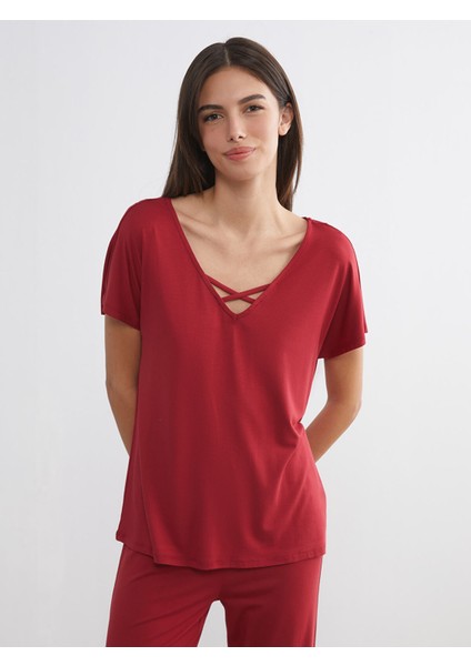 Yeni Sezon V Yaka Kadın Pijama Takımı fiyatları