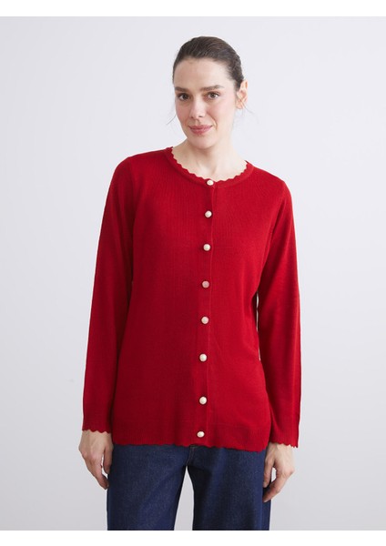 Yeni Sezon Bisiklet Yaka Kadın Triko Hırka