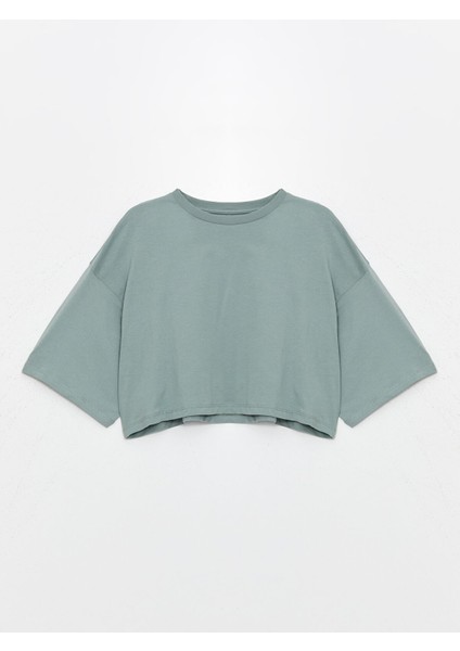 Yeni Sezon Bisiklet Yaka Düz Kısa Kollu Oversize Kadın Tişört indirimleri