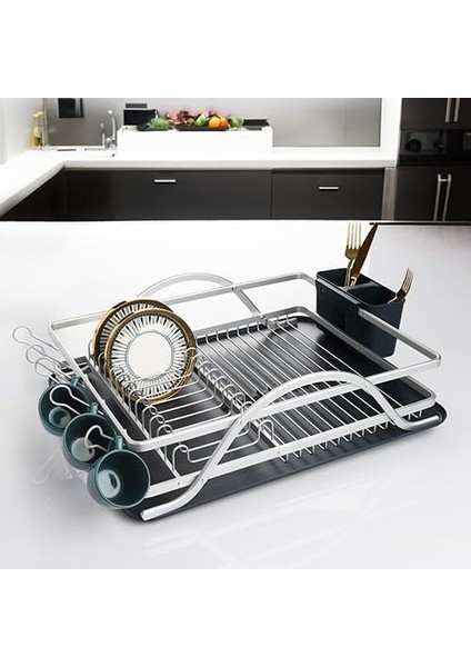 Premium Serisi Aliminyum Kasalı Fincan Askılı Bulaşıklık