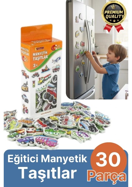 Yeni Nesil Eğlenceli Eğitici Öğretici El Göz Koordinasyonu Buzdolabı Oyun Manyetik Taşıtlar 30 Parça