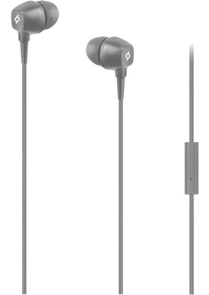 Pop Mikrofonlu Kulakiçi Kulaklık 3.5mm Gri