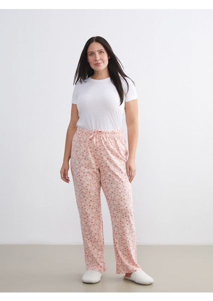 Yeni Sezon Büyük Beden Beli Lastikli Çiçekli Kadın Pijama Altı fiyatları