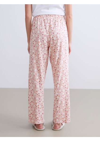 Yeni Sezon Büyük Beden Beli Lastikli Çiçekli Kadın Pijama Altı indirimleri