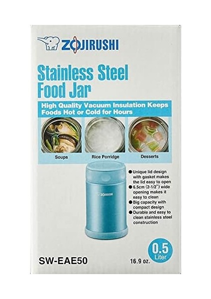 SW-EAE50 Vakumlu Paslanmaz Çelik Yemek Termosu Kabı 0.5l Su Mavisi fiyatları
