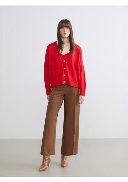 Yeni Sezon V Yaka Oversize Kadın Triko Hırka fiyatları