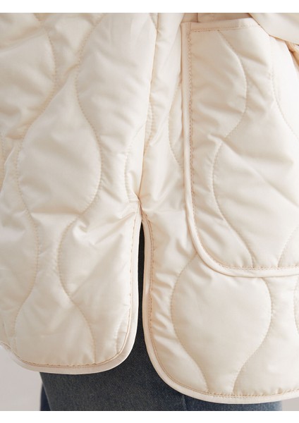 Yeni Sezon Bisiklet Yaka Oversize Kapitone Kadın Şişme Mont modelleri