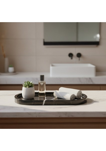 Siyah Mermer Dekoratif Tepsi – El Yapımı Doğal Taş Sunumluk ve Modern Ev Aksesuarı modelleri