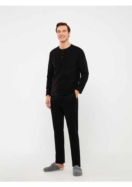 Yeni Sezon Bisiklet Yaka Uzun Kollu Polar Erkek Pijama Üst modelleri