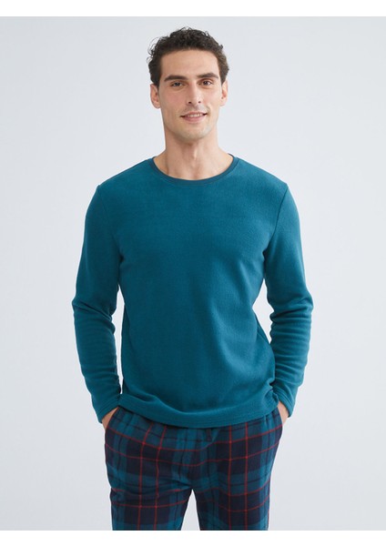 Yeni Sezon Standart Kalıp Ekose Polar Erkek Pijama Takımı fiyatları