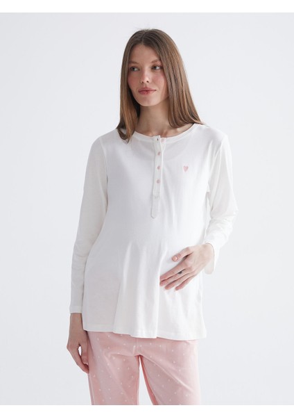 Yeni Sezon Bisiklet Yaka Baskılı Hamile Pijama Takımı fiyatları