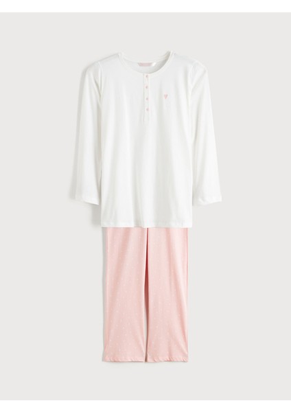 Yeni Sezon Bisiklet Yaka Baskılı Hamile Pijama Takımı indirimleri