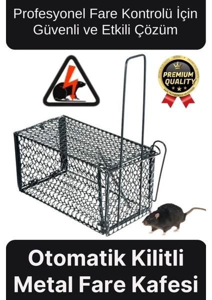 Özel Üretim Etkili Pratik Güvenli Hayvan Kemirgen Kontrolü Yaylı Otomatik Kilitli Metal Fare Kafesi