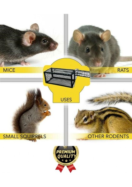 Özel Üretim Etkili Pratik Güvenli Hayvan Kemirgen Kontrolü Yaylı Otomatik Kilitli Metal Fare Kafesi fiyatları