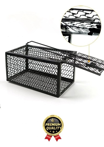 Özel Üretim Etkili Pratik Güvenli Hayvan Kemirgen Kontrolü Yaylı Otomatik Kilitli Metal Fare Kafesi modelleri