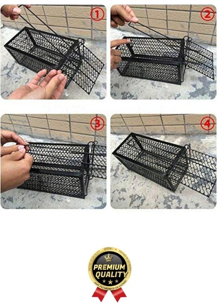 Özel Üretim Etkili Pratik Güvenli Hayvan Kemirgen Kontrolü Yaylı Otomatik Kilitli Metal Fare Kafesi indirimleri