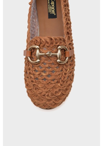 Tani Hasır Örgü Metal Tokalı Kadın Loafer fırsatları