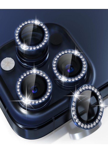 Iphone Uyumlu Parlak Taşlı Kamera Lens Koruyucu