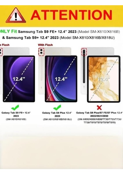 Samsung Uyumlu Trifold Yumuşak Akıllı Uyku Modlu Tablet Kılıfı modelleri