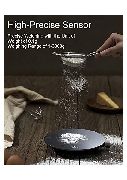 Akıllı Gıda Tartısı, Mutfak Tartısı, Ağırlık Gramları ve Oz, Kahve Tartısı, 0,1 G Yüksek Hassasiyetli Sensörlü Mutfak Tartısı, 4 Birim Olarak Ölçüler (G/ml/oz/lb:oz) QWCFC001 modelleri