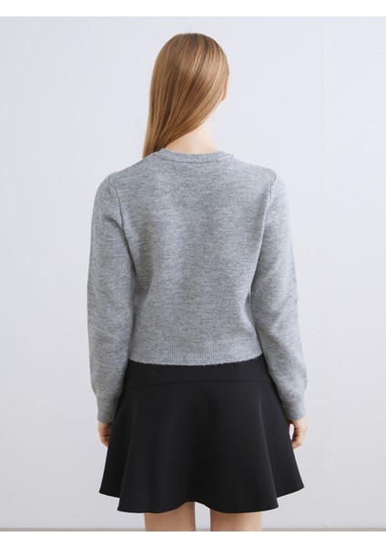 Yeni Sezon Bisiklet Yaka Taşlı Kadın Triko Hırka fırsatları