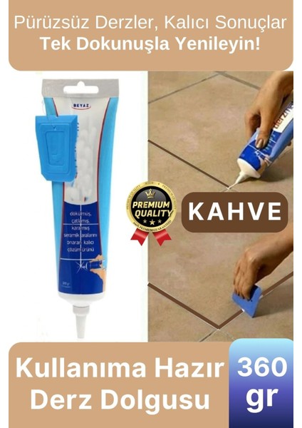 Profesyonel Kolay Kullanıma Hazır Zemin Duvar Onarma Gaga Uçlu Tüp Fayans Arası Derz Dolgu Kahve