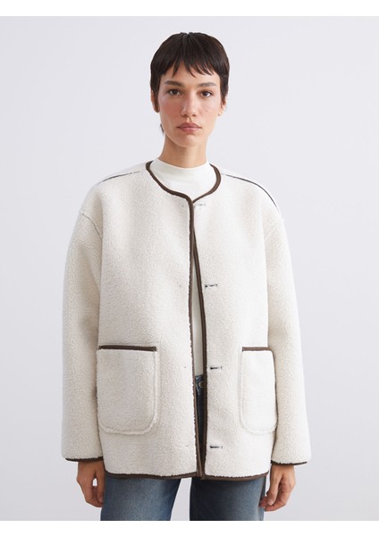 Yeni Sezon Bisiklet Yaka Çift Taraflı Kadın Mont modelleri