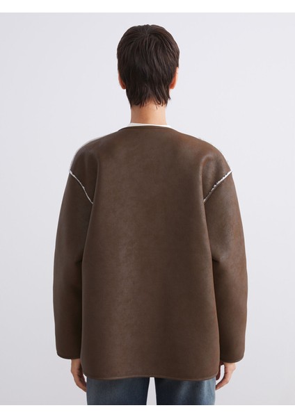 Yeni Sezon Bisiklet Yaka Çift Taraflı Kadın Mont indirimleri