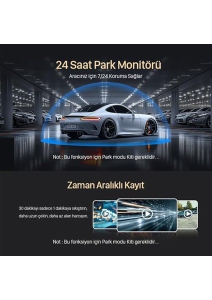 Mini 3 Gen2 2k 1296P Wifi 145° Geniş Açı Gece Görüşlü 32GB Hafıza Kartlı Akıllı Araç Kamerası modelleri