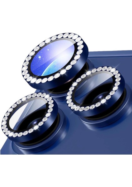 Iphone Uyumlu Parlak Taşlı Kamera Lens Koruyucu