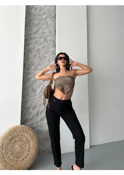 Yzlal Mom Fit Enzim Taş Yıkama Jeans Pantolon Siyah D2006 (Beden: 34) indirimleri